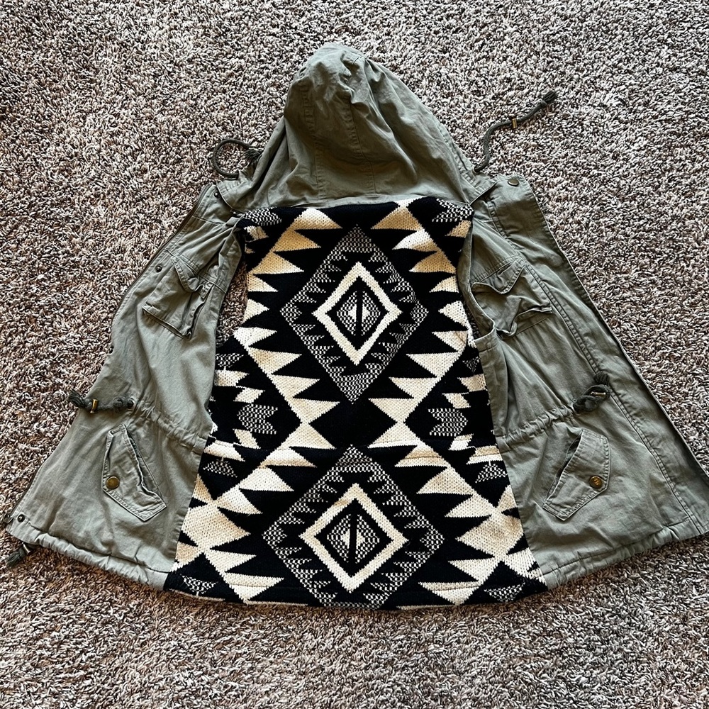 Sage green, aztec vest. Fashionnomics, size small